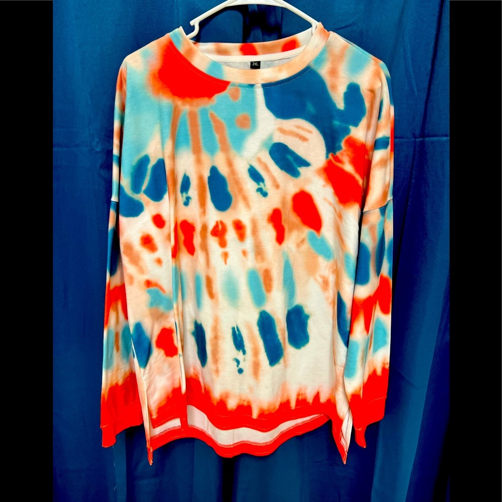 Long Sleeve Tie Dye Top